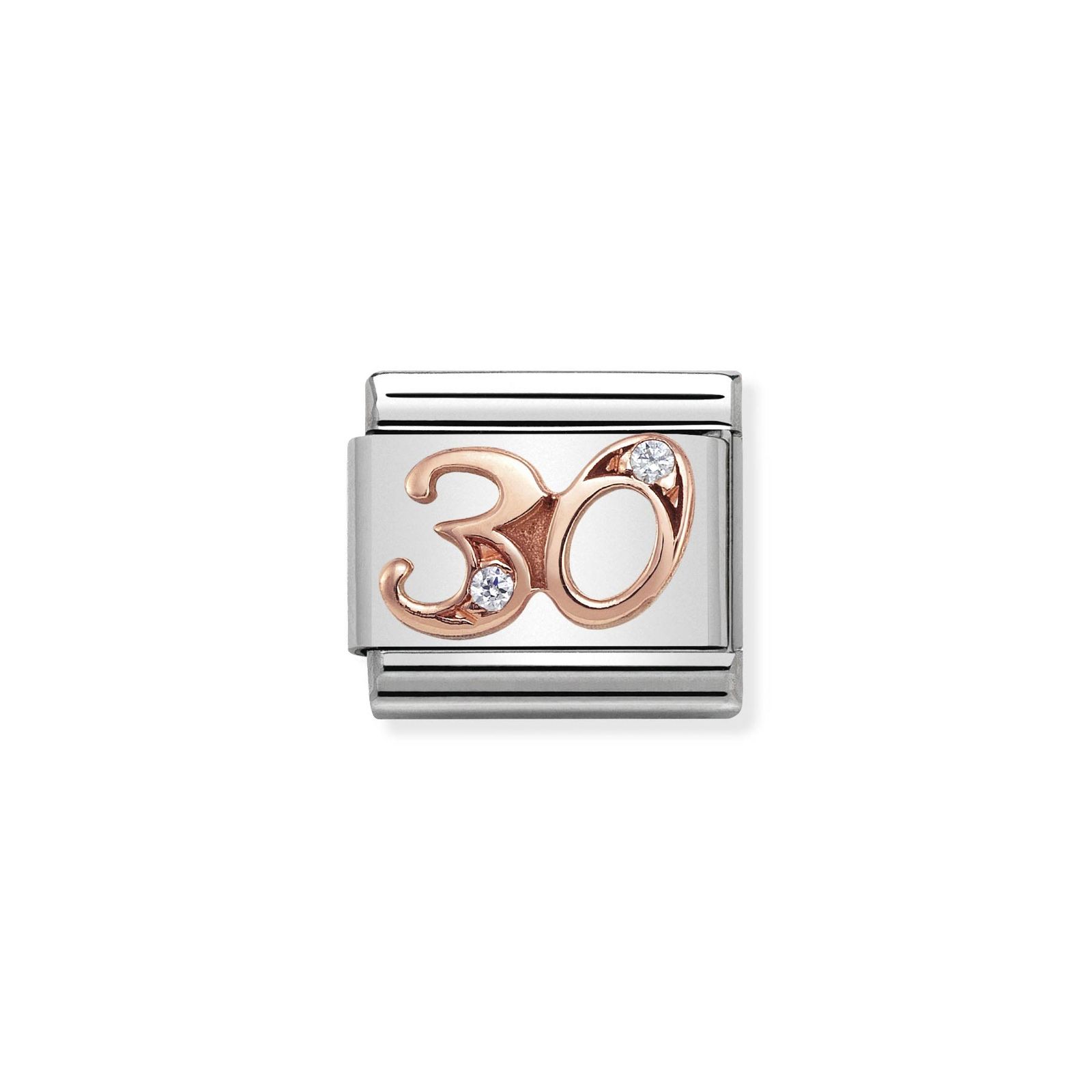 Nomination 430315/30 Classic 30 9ct Rose Gold & Steel Charm Jewellery