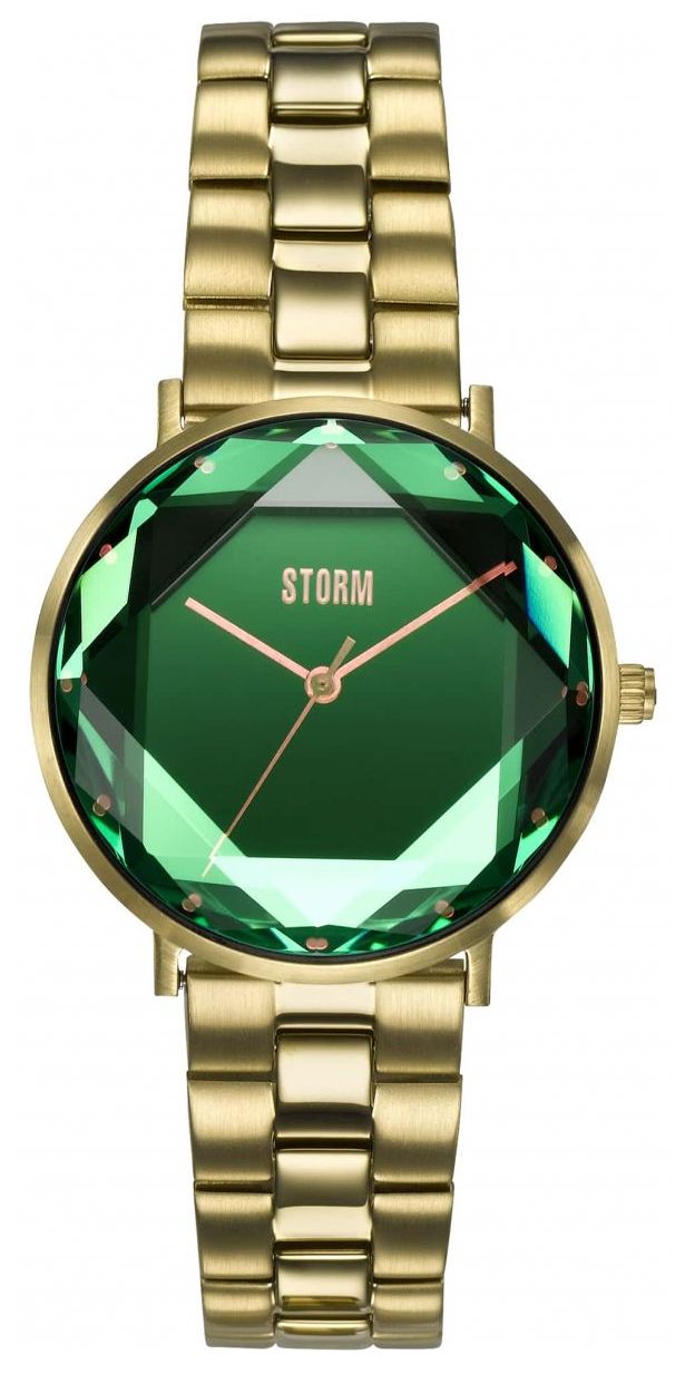 STORM 47504/GD/GR Elexi Lazer Green Dial Gold Stainless Watch