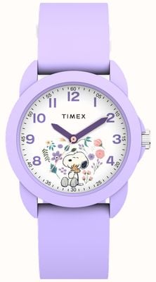 Timex x Peanuts Youth Spring (30mm) White Dial / Lilac Silicone Strap TW2Y51200