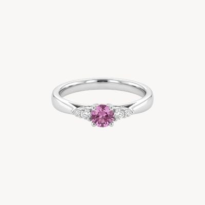 Platinum Trilogy Ring Pear Outers No Stone In Middle 0.19ct J58601
