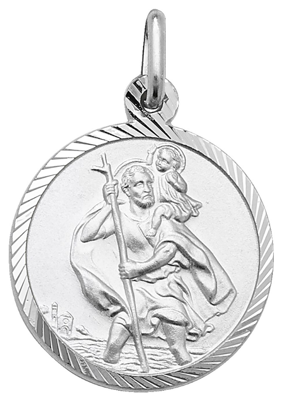 Treasure House G6961 SILVER ST CHRISTOPHER DIA CUT ROUND Jewellery