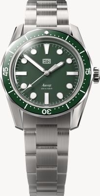 HTD Aquatìc Bicchierini Automatic Skindiver (39mm) Bottle Green Dial / 323 Stainless Steel Bracelet Watch AQUATIC-BICCHIERINI-GREEN