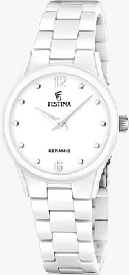 Festina Ceramic Quartz (30.5mm) White Dial / White Ceramic Bracelet F20751/1
