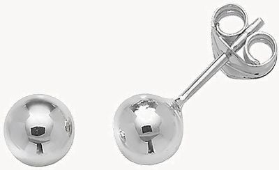 Treasure House 9ct White Gold 5mm Ball Stud Earrings ES203W