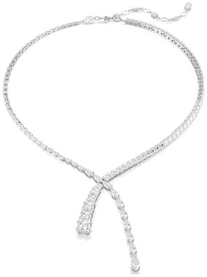 Swarovski Matrix Y Necklace White Crystals Rhodium Plated 5692533