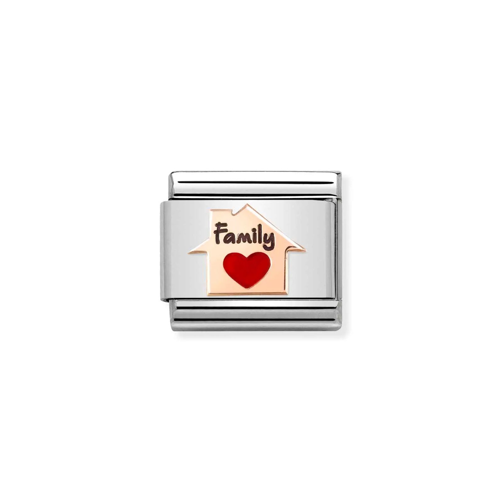 Nomination 430202/11 Classic House Family Heart 9ct Rose Jewellery