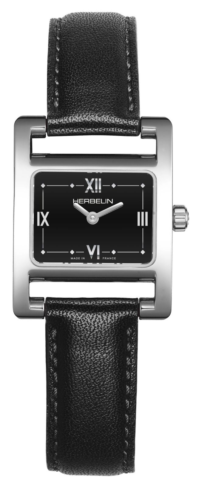 Herbelin 17537AP04 V Avenue (19 x 23.4mm) Black Dial / Black Watch