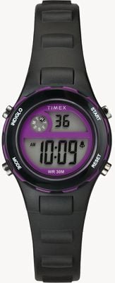 Timex Time Machines® Digital Multifunction (27mm) Purple Digital Dial / Black Resin Strap TW2W92300