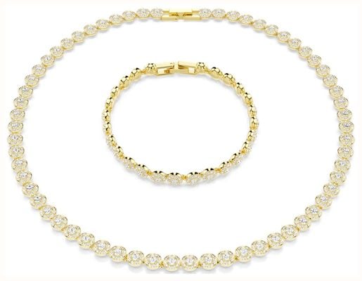 Swarovski Una Angelic Set Round Cut White 18k Gold Finish 5720506