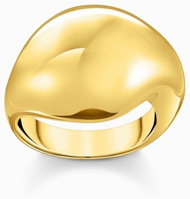 Thomas Sabo Organic Drop Shape Rings Gold-Plated Sterling Silver Size 56 TR2470-413-39-56