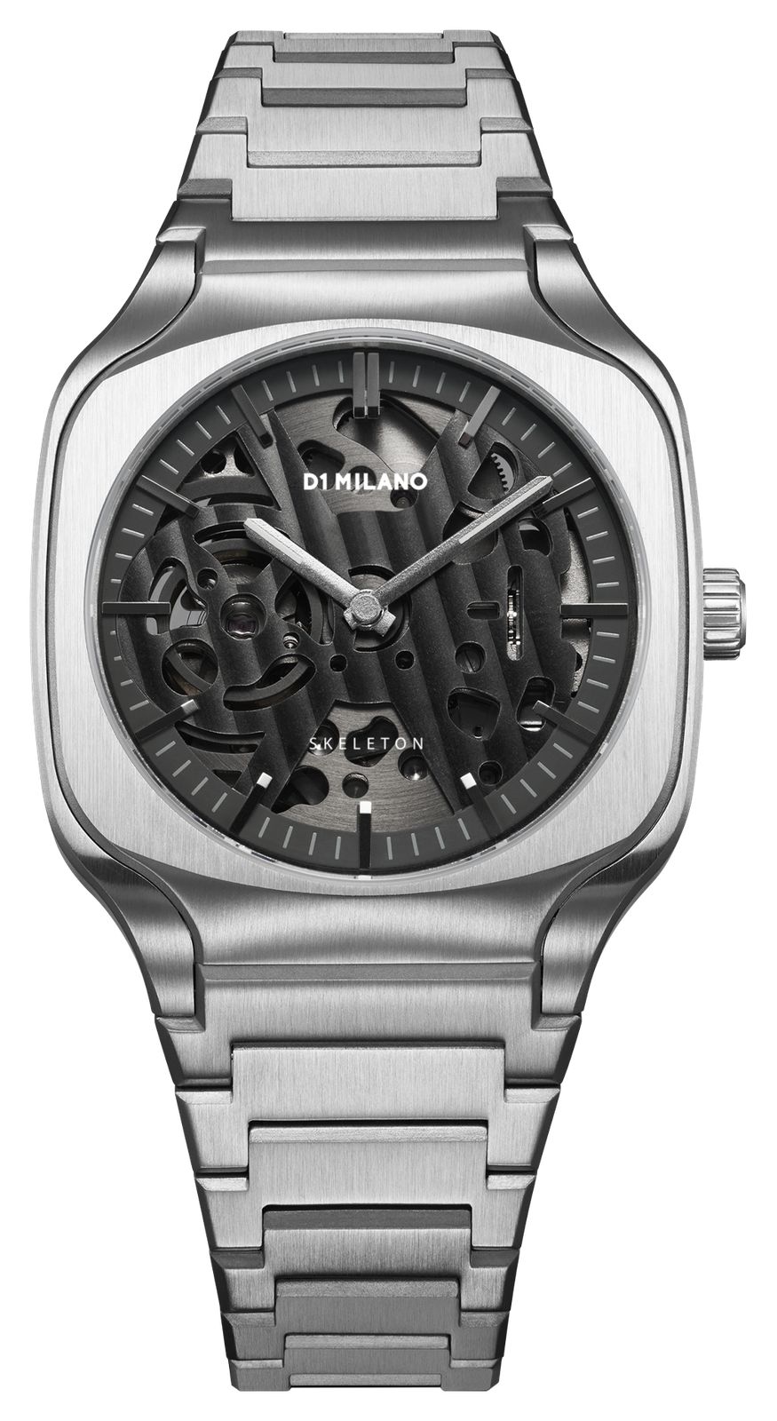 D1 Milano SLBJ01 Square Grey Depth (37mm) Black Skeleton Watch
