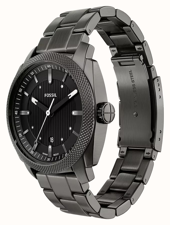 Fossil Machine 41 mm Three-Hand Date Smoke Stainless Steel Watch FS6185 - alternate view 6