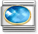 Nomination Classic Blue Faceted Gemstone Steel Charm 030612/038