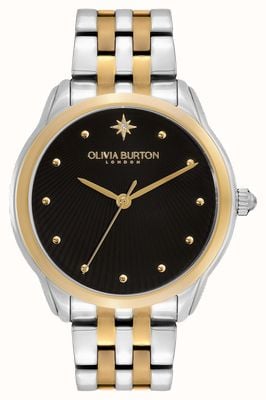Olivia Burton Timeless Classics Celestial Starlight | Black Dial | Two Tone Stainless Steel Bracelet 24000049