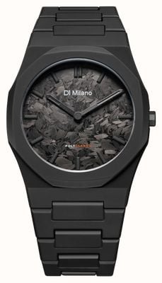 D1 Milano Polycarbon Carbonium (40.5mm) Carbon Fiber Dial / Black Polycarbonate Strap PCBJCR