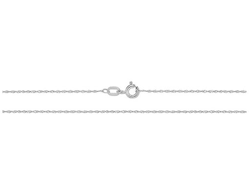James Moore TH CH216W/16 9k White Gold Singarope Chain 16 Jewellery