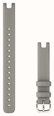 Garmin Lily Bands (14mm) Braloba Grey Leather with Cream Gold Hardware (Large) - Strap Only 010-13068-A8