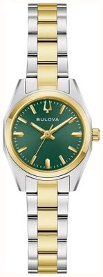 Bulova Surveyor Quartz (22mm) Green Dial / Two-Tone Stainless Steel Bracelet 98L329