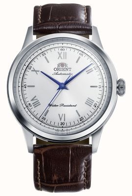 Orient Bambino Automatic (38mm) Silver Dial / Brown Leather Strap RA-BB0002S30B