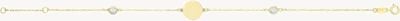 Treasure House 9CT YEL GOLD ROUND ID BRACELET WITH CZ BR672