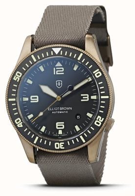 Elliot Brown Holton Professional Automatic Bronze (43mm) Black Dial / Desert Brown Webbing 101-A12-N10