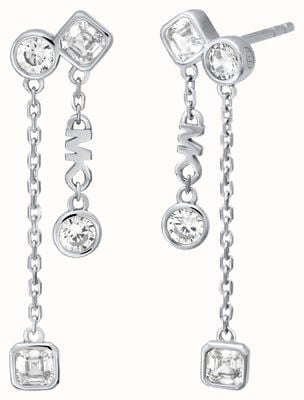 Michael Kors KORS BRILLIANCE Cubic Zirconia Sterling Silver Drop Earrings MKC1773040