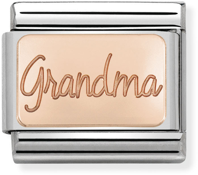 Nomination Classic Grandma 9ct Rose Gold & Steel Charm 430101/36
