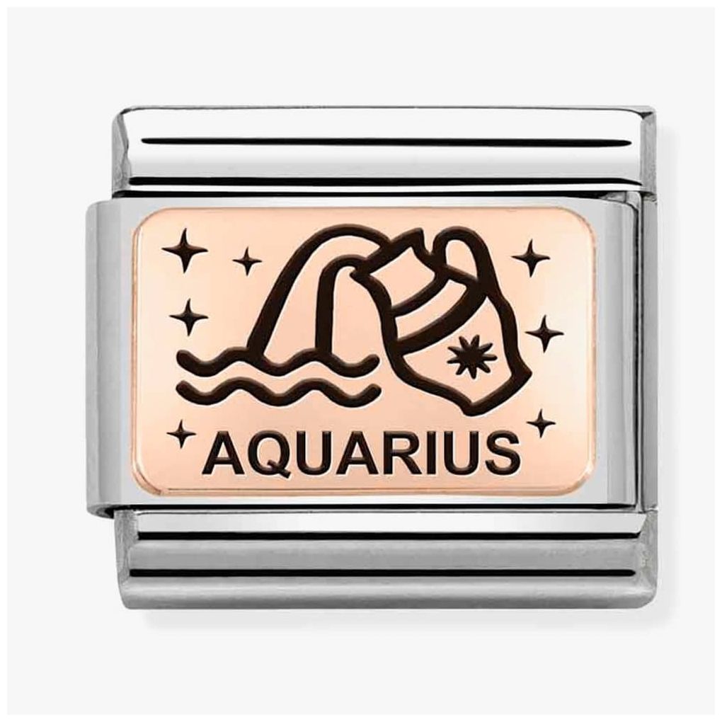 Nomination 430112/11 Classic Aquarius Rose Gold Charm Jewellery