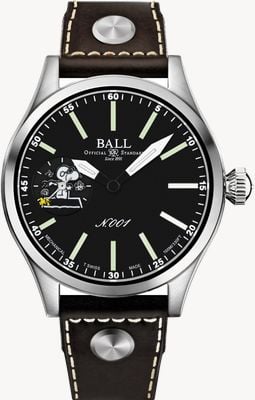 Ball Watch Company Engineer Master II Snoopy Flying Ace Limited Edition (46mm) Black Dial / Brown Calf Leather Strap NM2638C-L2J-BK