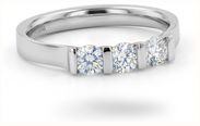 Platinum Trilogy Tension Set Diamond Ring JM1401
