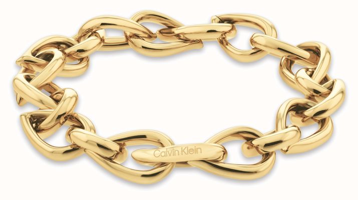 Calvin Klein Sculptured Drops Gold-Tone Chain Bracelet 35000915