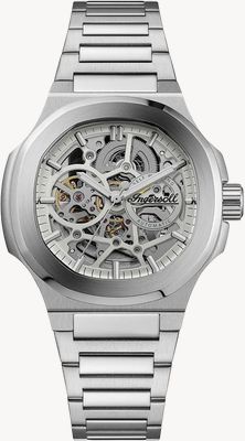 Ingersoll THE FRAME Automatic (47mm) Grey Skeleton Dial / Stainless Steel Bracelet I18302