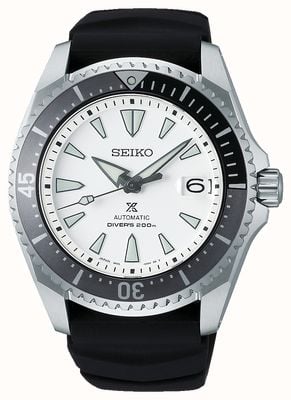 Seiko PROSPEX "Shogun" | Black Silicone Strap | White Dial SPB191J1