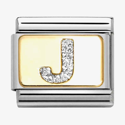 Nomination Classic Letter J Glitter Charm 030291/10
