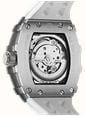 TSAR BOMBA Elemental Series Crystal Automatic (43mm) White Skeleton Dial / White FKM Rubber Strap TB8208D-11 - alternate view 4