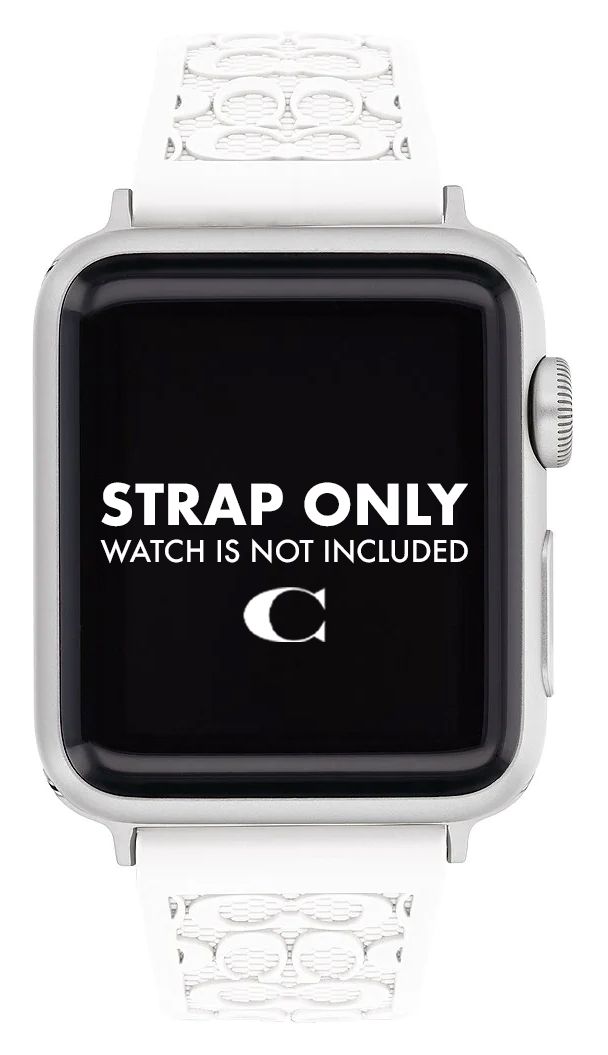 Coach 14700050 Apple Watch Strap (38/40/41mm) White Silicone