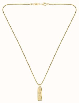 Lacoste DISTRICT stainless steel gold plated chain necklace 2040537