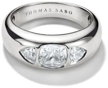 Thomas Sabo Silver Ring With White Zirconia Stones Bold Elegance TR2525-051-14-56