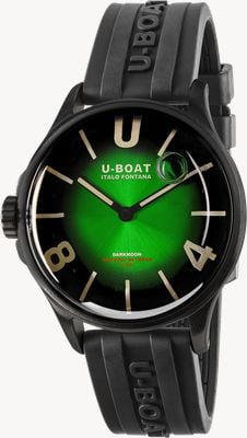 U-Boat Darkmoon PVD (40mm) Noble Green Soleil Dial / Black Vulcanised Rubber Strap 9503/A