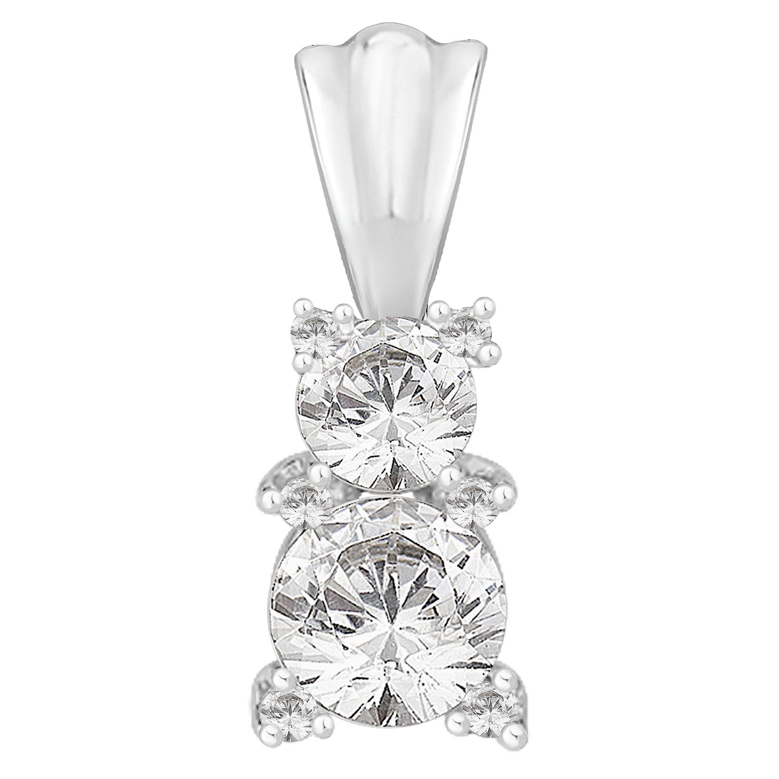 Image of Perfection Crystals P3592-SK Two Stone Pendant (0.75ct Jewellery
