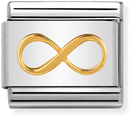 Nomination Classic Infinity 18ct Gold & Steel Charm 030162/41