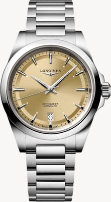 LONGINES Conquest Automatic (38mm) Sunray Champagne Dial / Stainless Steel Bracelet L37204626