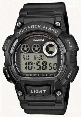 Casio Men's Black Resin Strap Vibration Alarm Watch W-735H-1AVEF