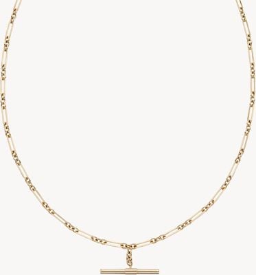 Elements Gold 9ct Yellow Gold T-bar Chain Necklace GN354