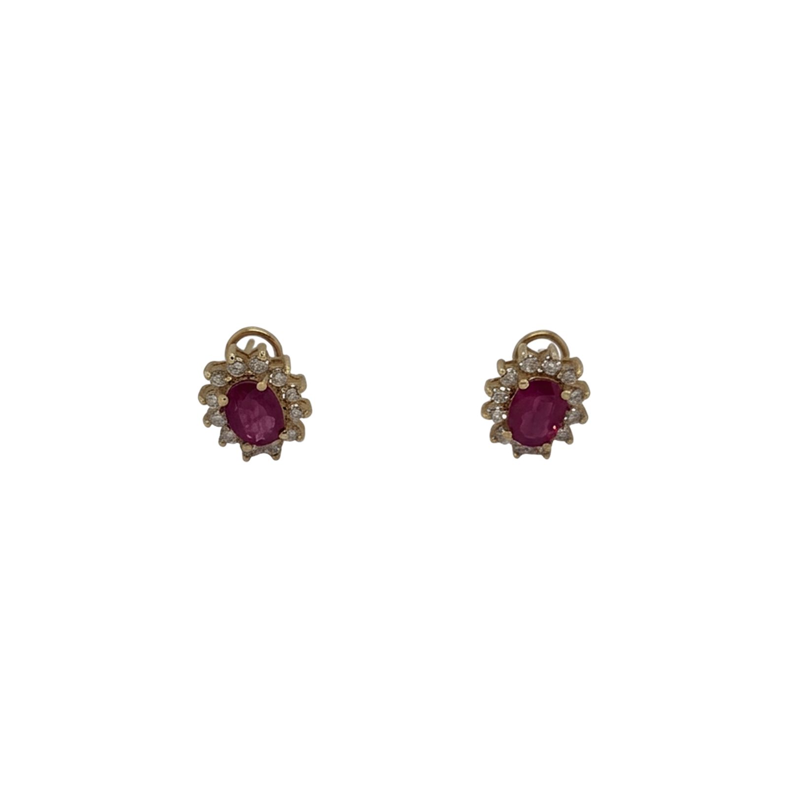 James Moore & Co J64063 18ct Y/g Large Dia Ruby Flower Jewellery
