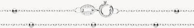 Treasure House 9CT White Gold Flat Trace+Bead Chain 20" CH179W/20