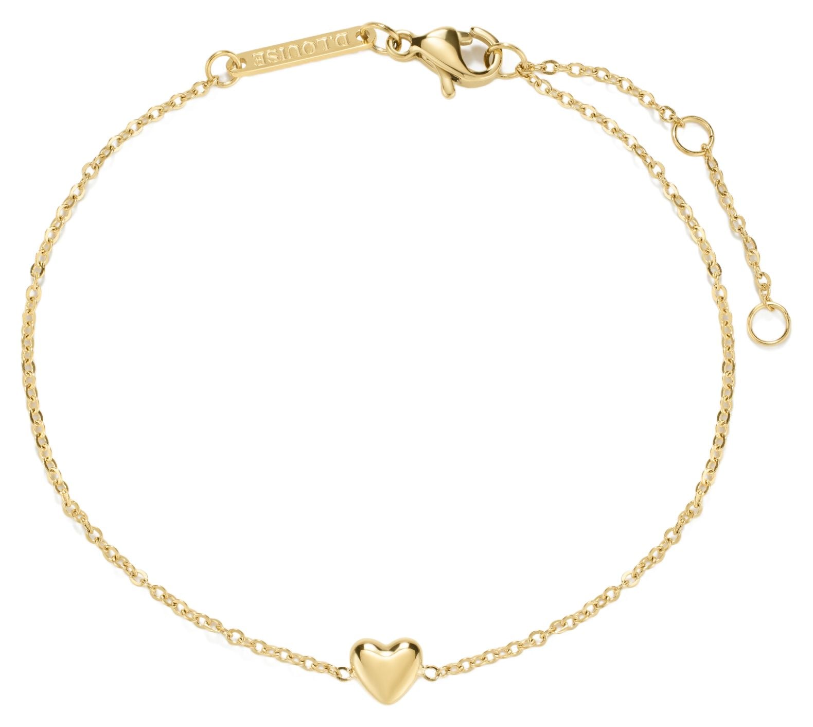 D.LOUISE SKB-58 Ladies Gold-Tone Mini Heart Bracelet Jewellery