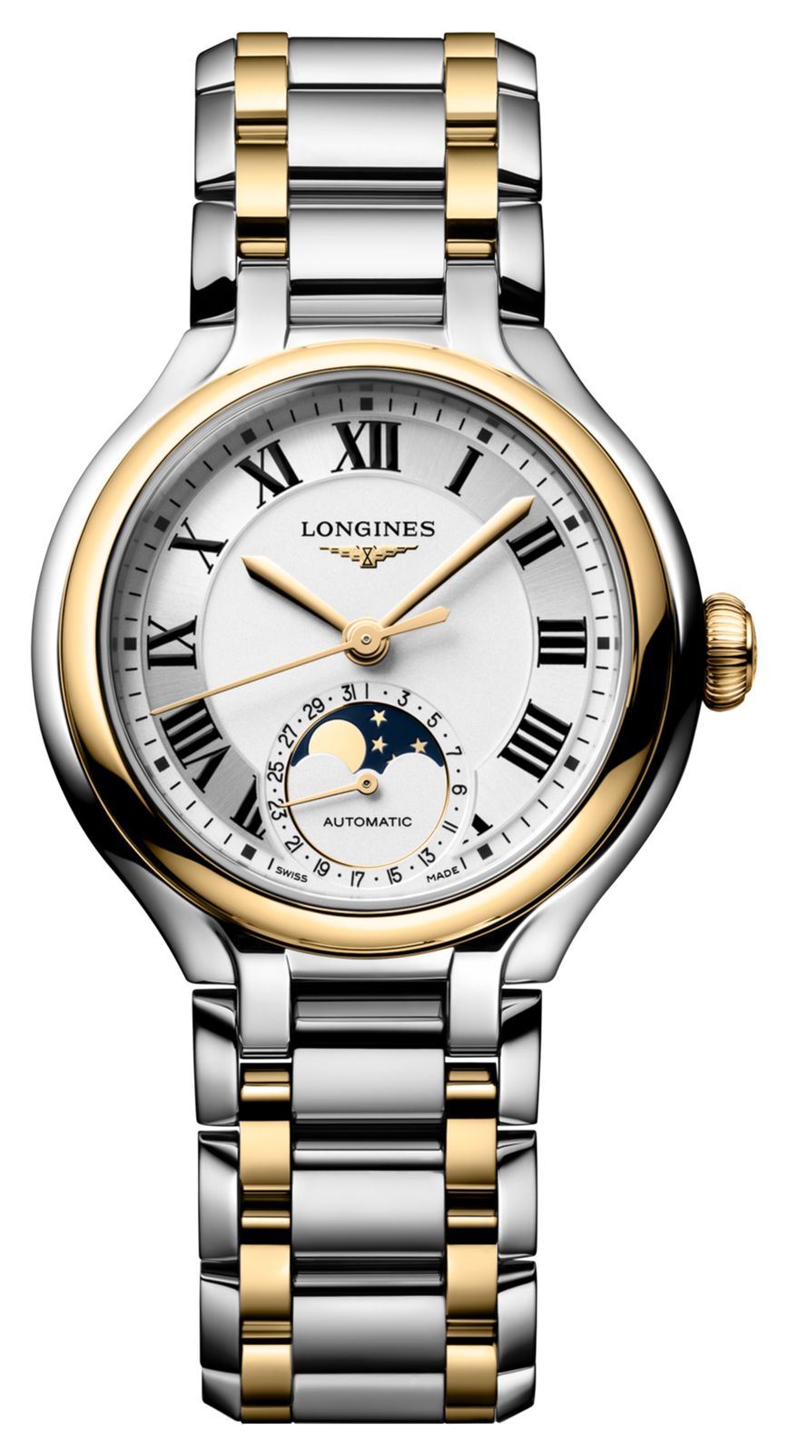 LONGINES L81265797 PrimaLuna Moonphase 18K (34mm) Silver Watch