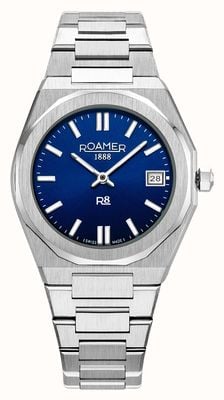 Roamer R8 Ladies Quartz (32mm) Dark Blue Dial / Stainless Steel Bracelet 972857 41 45 20