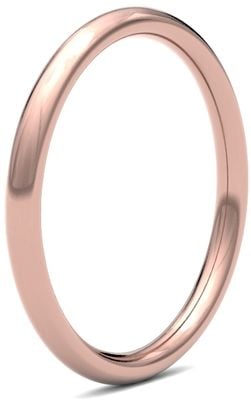 James Moore Wedding Rings | 9ct Rose Gold | 2mm | Heavy | Traditional Court | AG_2LHC-9R